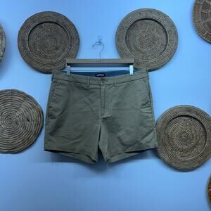 Express Beige Khaki 6" Inseam Chino Shorts Mens 36